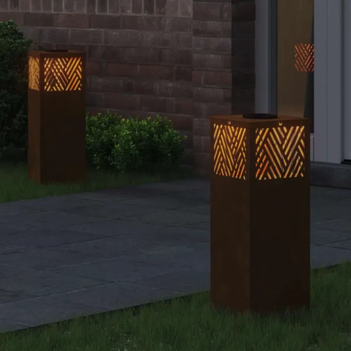 Lot de 2 lampes de chemin solaire LED extérieur