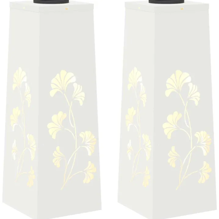 Lot de 2 lampes de chemin solaire LED extérieur végétal