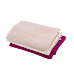 Lot de 3 langes bébé en mousseline