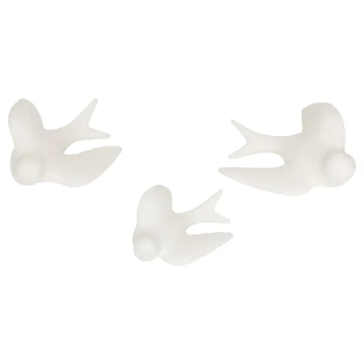 Lot de 3 oiseaux en dolomite décoration murale