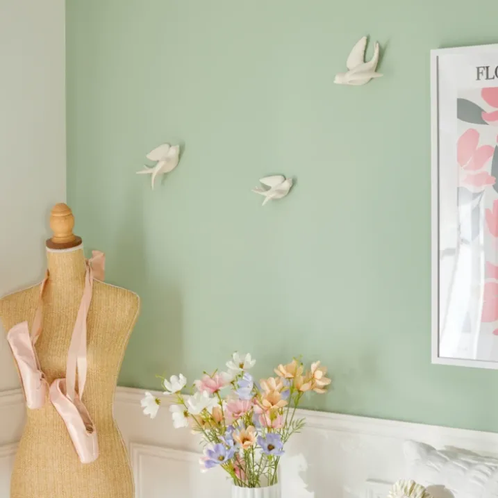 Lot de 3 oiseaux en dolomite décoration murale
