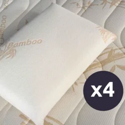 Lot de 4 oreillers à mémoire de forme BIO