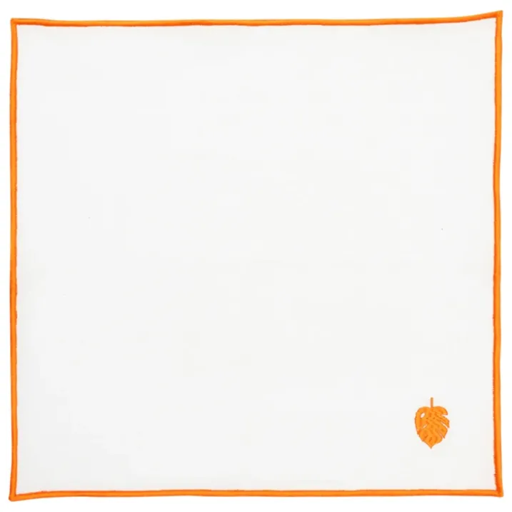 Lot de 4 serviettes de table brodées