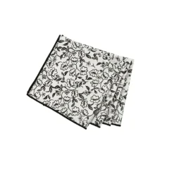 Lot de 4 serviettes de table motif fleuri