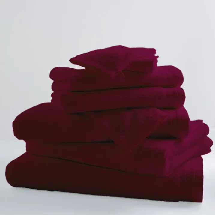 Lot de 2 Serviettes De Toilette Unies et Colorées