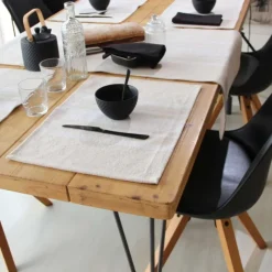 Lot de 4 Sets de table coton épais Rustique