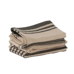 Lot de 3 torchons 100% coton lavé