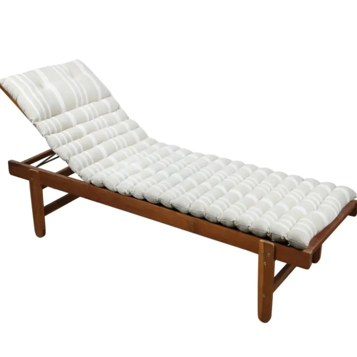 Matelas bain de soleil extérieur à rayures