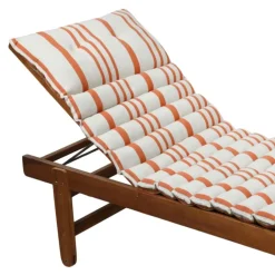 Matelas bain de soleil extérieur à rayures