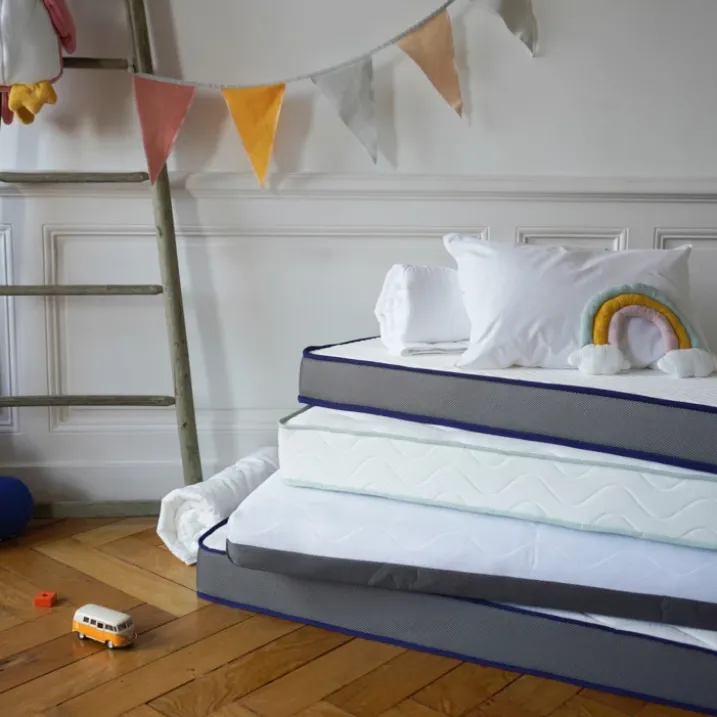 Matelas bébé face été / face hiver en coton bio soutien ferme
