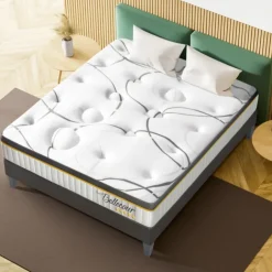 Matelas BELLECOUR ressorts ensachés & mémoire de forme - soutien ferme