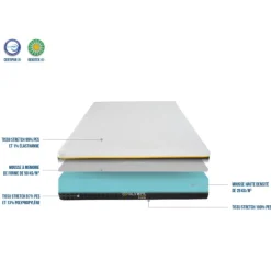 Matelas OLYMPE - mousse à mémoire de forme - soutien ferme