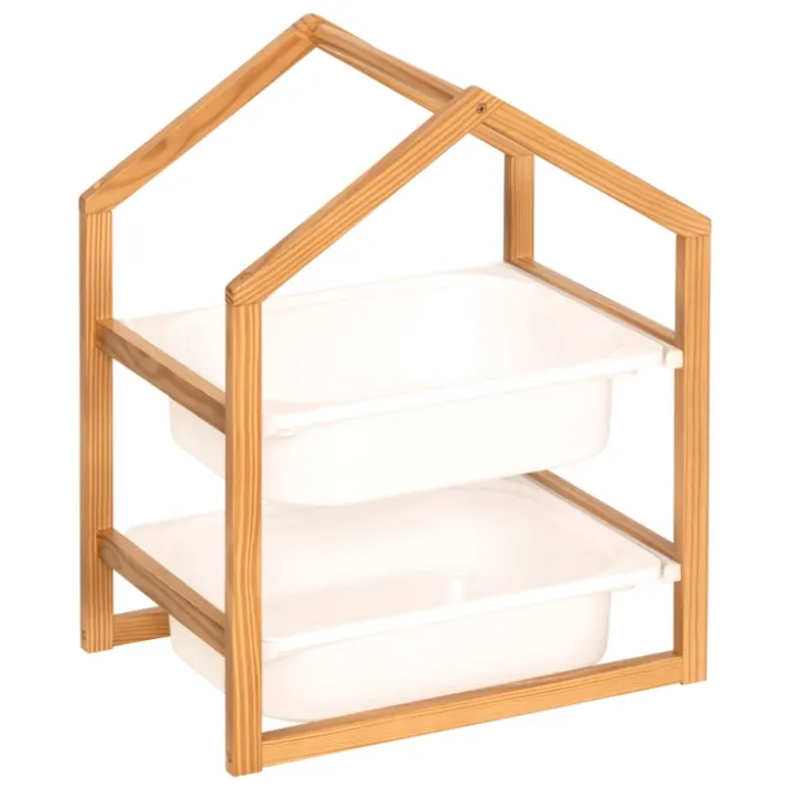 Meuble de rangement enfant avec 2 bacs amovibles