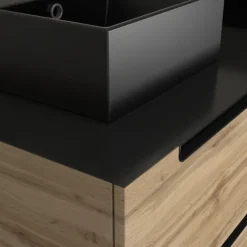 Meuble de salle de bain avec 2 vasques et miroir à leds