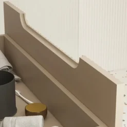 Meuble de salle de bain ondulé à suspendre avec vasque à poser