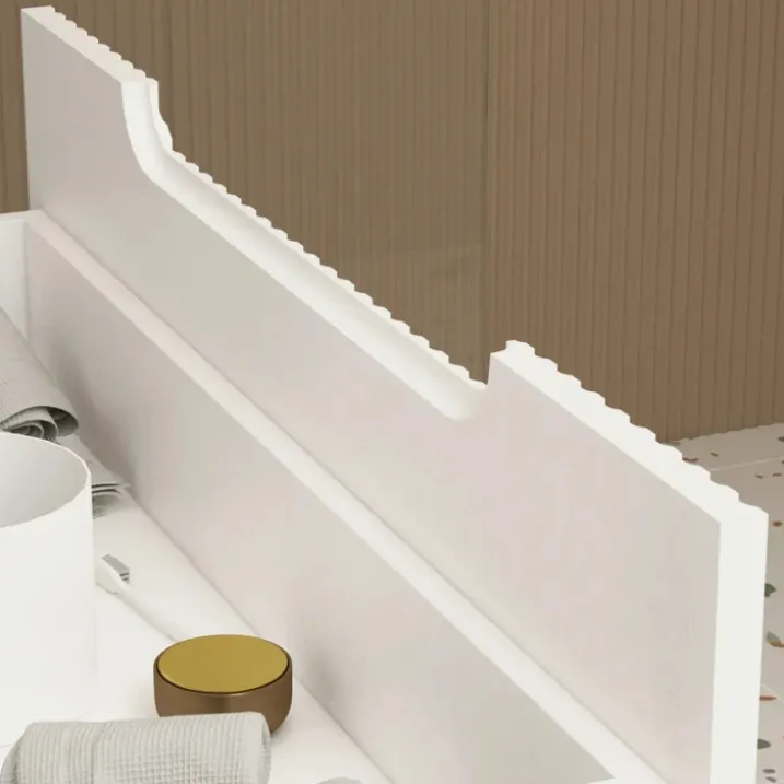 Meuble de salle de bain ondulé à suspendre avec vasque à poser