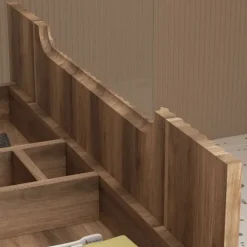 Meuble de salle de bain ondulé à suspendre avec vasque à poser