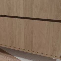 Meuble de salle de bains sur pieds avec 3 tiroirs et vasque en céramique