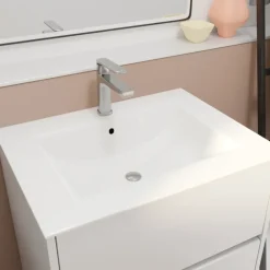 Meuble de salle de bains suspendu 2 tiroirs avec vasque