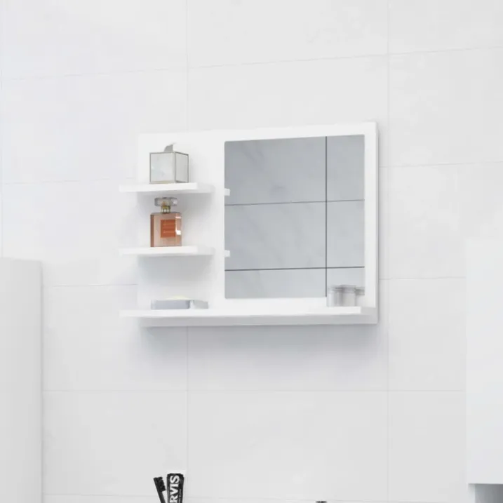 Miroir de salle de bain avec rangements