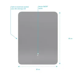 Miroir Led Silver Moon