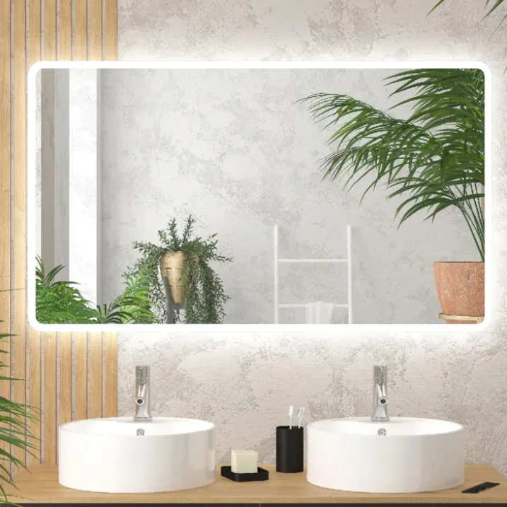 Miroir rectangulaire à leds