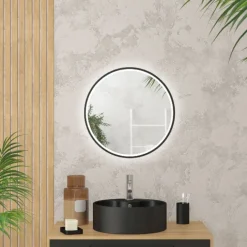Miroir rond à leds