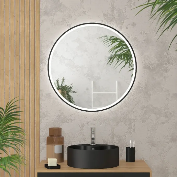 Miroir rond à leds