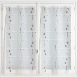 Modulable brodé avec motifs ronds et vagues