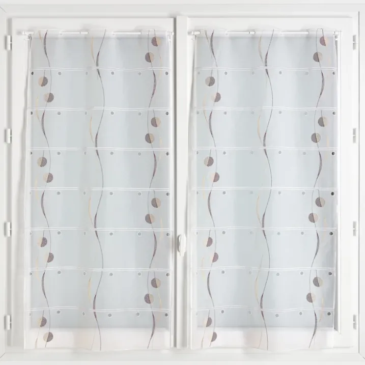 Modulable brodé avec motifs ronds et vagues