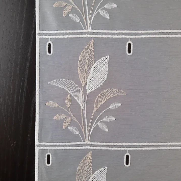 Modulable brodé à motif feuilles