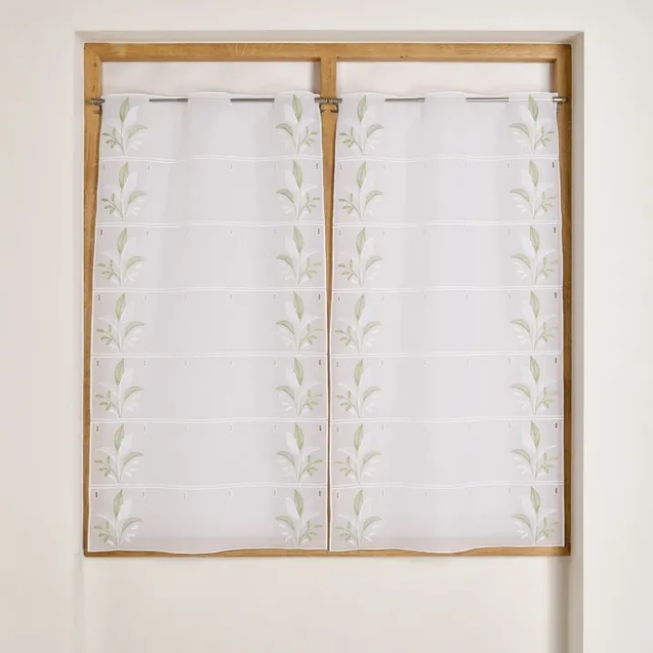 Modulable brodé à motif feuilles