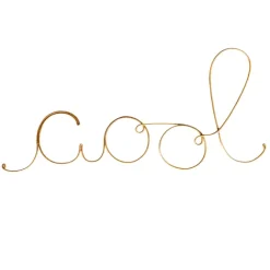 Mot fil de laiton doré "COOL"