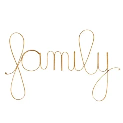 Mot fil de laiton doré "FAMILY"