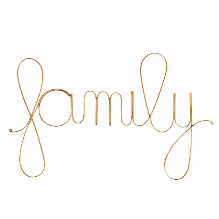 Mot fil de laiton doré "FAMILY"