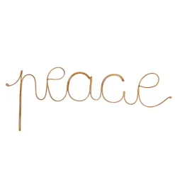 Mot fil de laiton doré "PEACE"