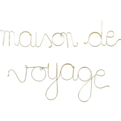 Mot fil de laiton "MAISON DE VOYAGE"