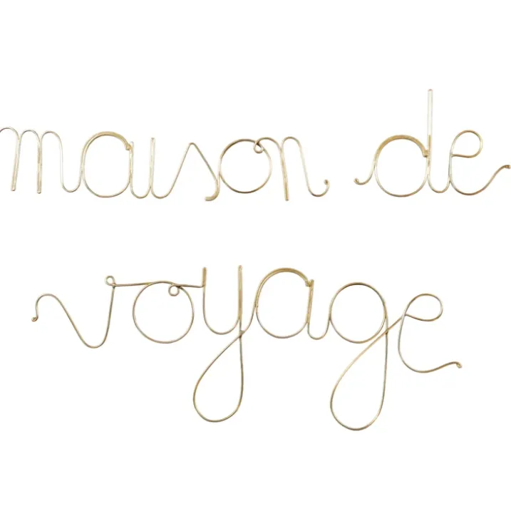 Mot fil de laiton "MAISON DE VOYAGE"
