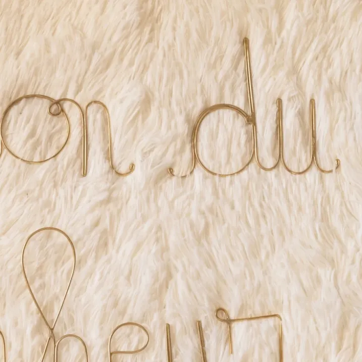 Mot fil de laiton "MAISON DU BONHEUR"