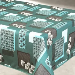 Nappe anti taches motif fleur et forme géométrique