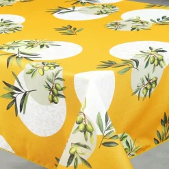 Nappe anti-tâche rectangulaire motif olive