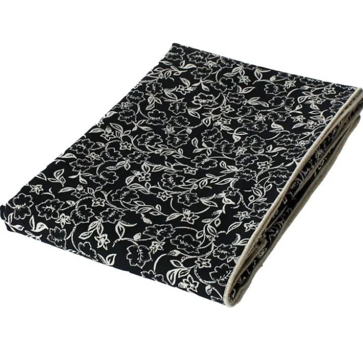 Nappe déperlante en voile de coton imprimée fleurs