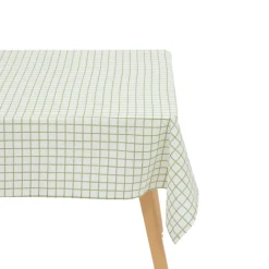 Nappe en coton carreaux traitement hydrofuge