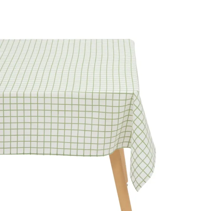 Nappe en coton carreaux traitement hydrofuge