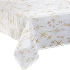 Nappe festive à effet canevas étoilé