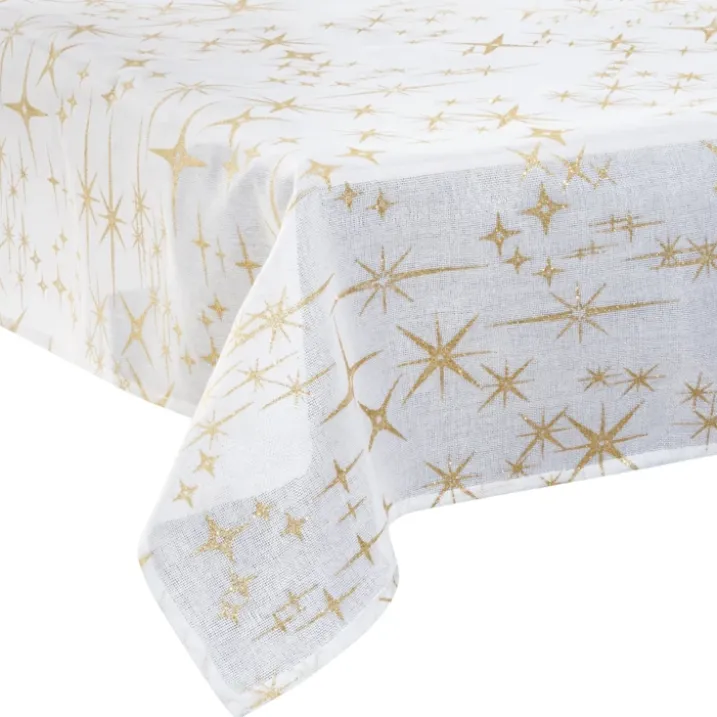 Nappe festive à effet canevas étoilé
