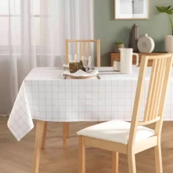 Nappe rectangle à carreaux en polycoton