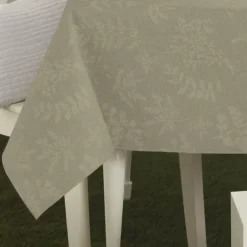 Nappe rectangulaire en polycoton jacquard enduit anti-tache