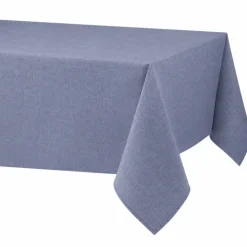 Nappe rectangulaire en polycoton enduit anti-tache unie