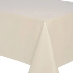 Nappe rectangulaire en polycoton enduit anti-tache unie